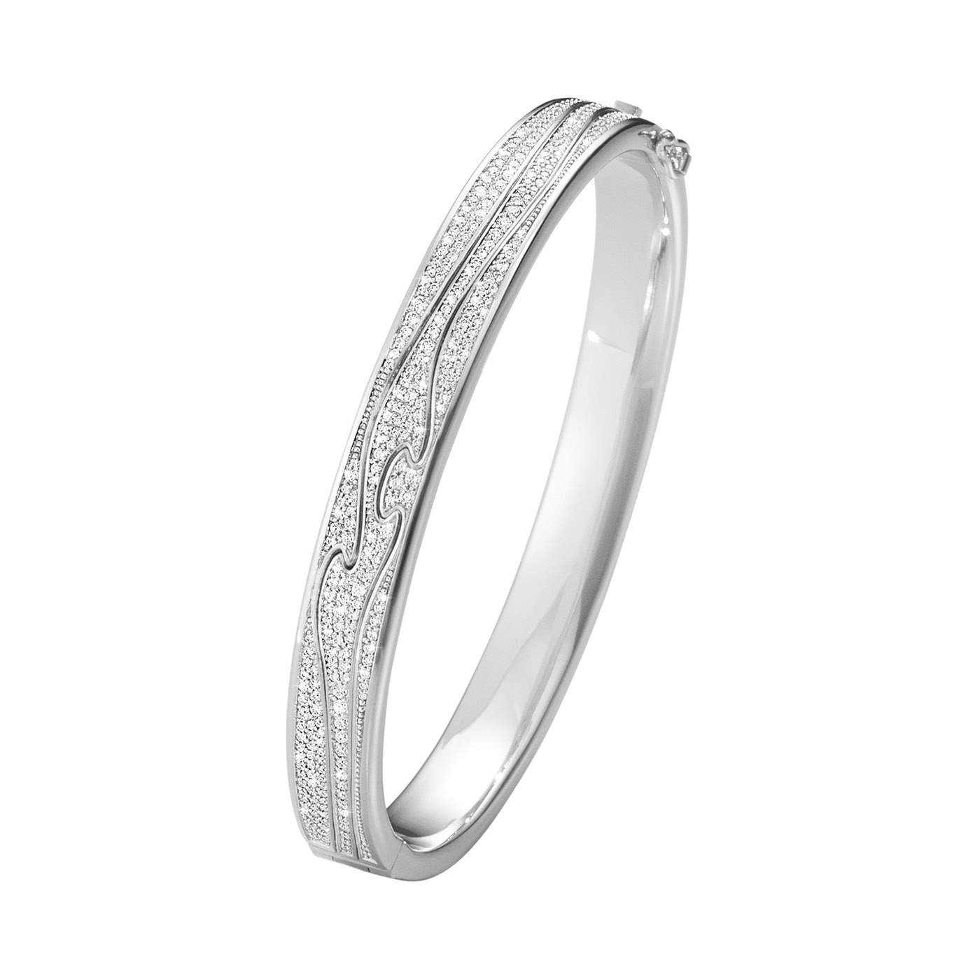 FUSION BANGLE Armbanden FULL PAVÉ 2.19 ct Witgoud