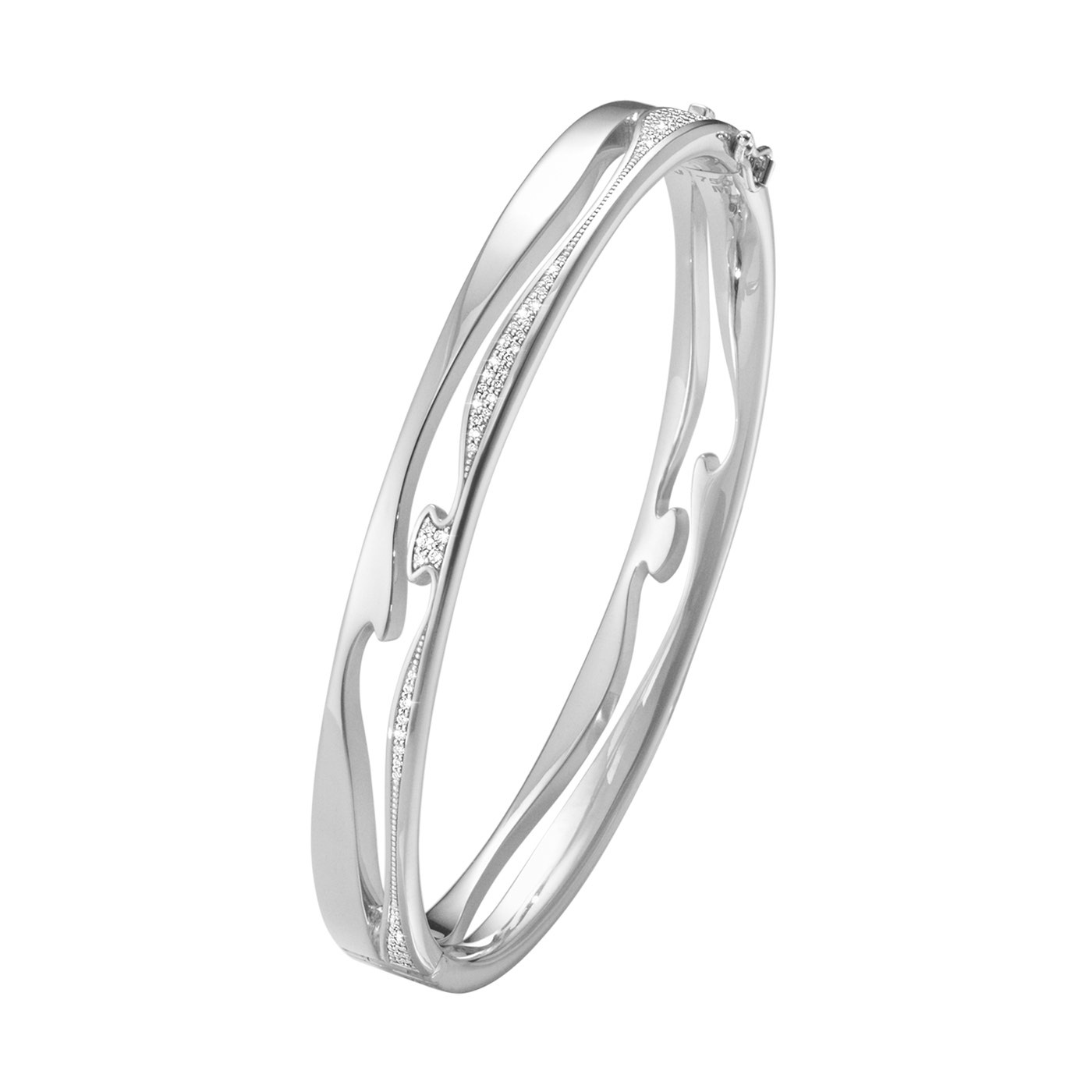 FUSION OPEN BANGLE Armbanden PAVÉ 0.77 ct Witgoud