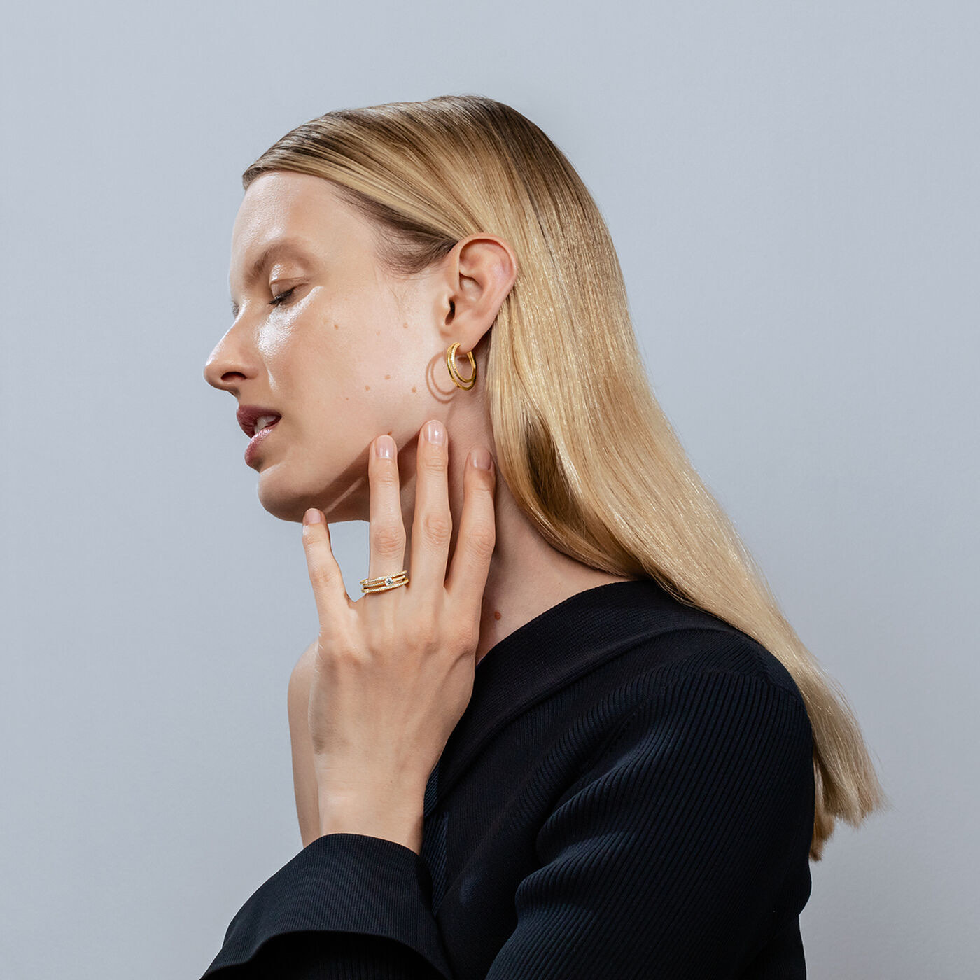 HALO SOLITAIRE Ring FULL PAVE 0.77 ct goud