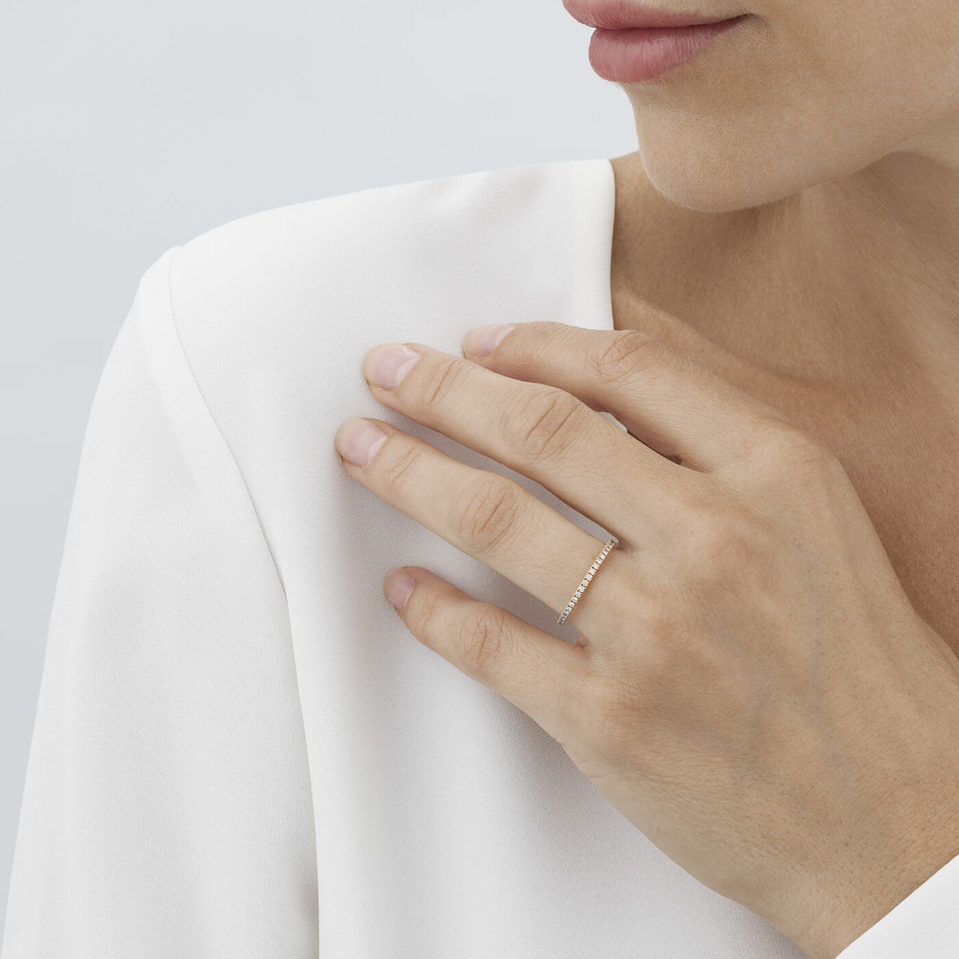 AURORA Ring Diamant 0.22 ct Witgoud