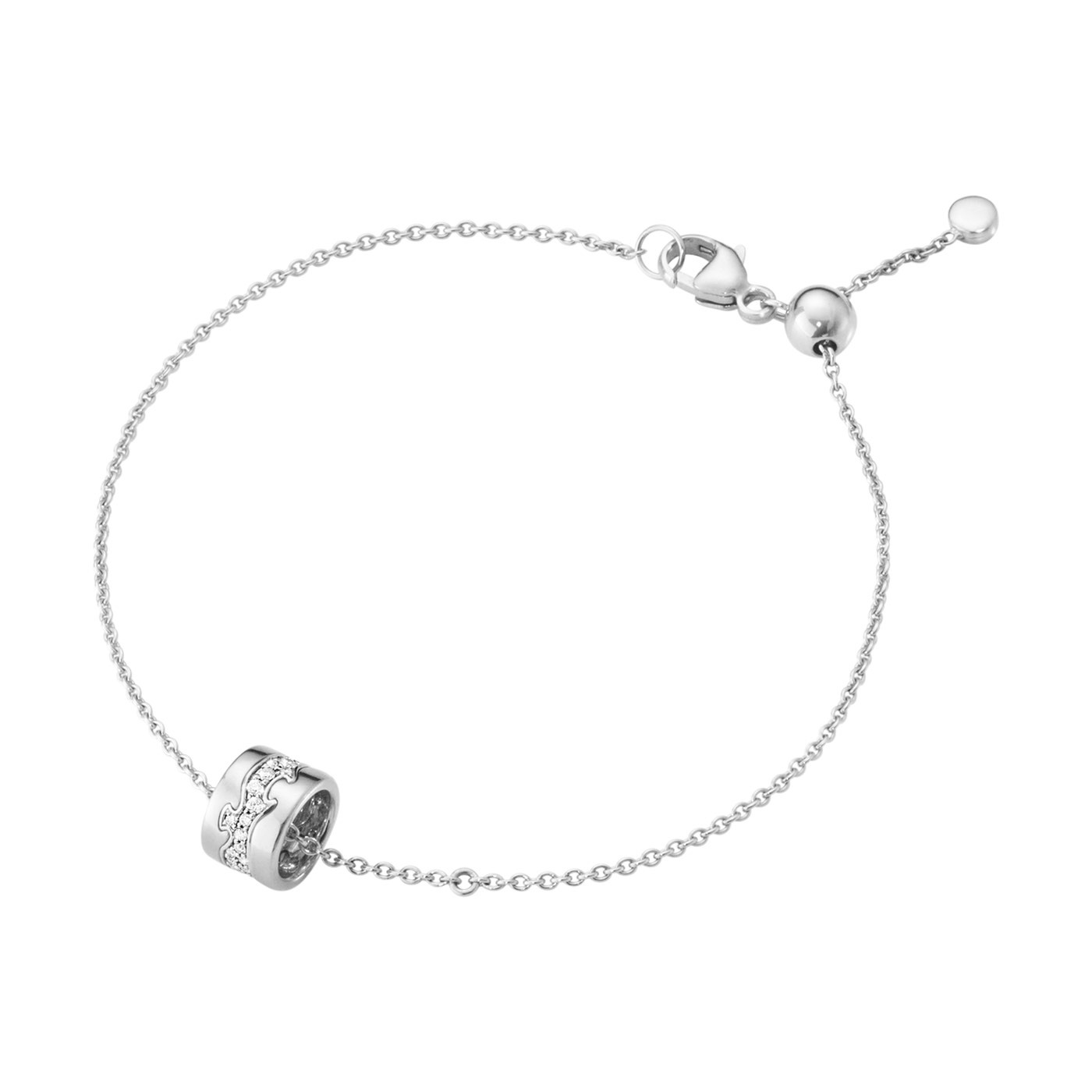 FUSION Armbanden Witgoud CENTRE PAVÉ 0.11 CT