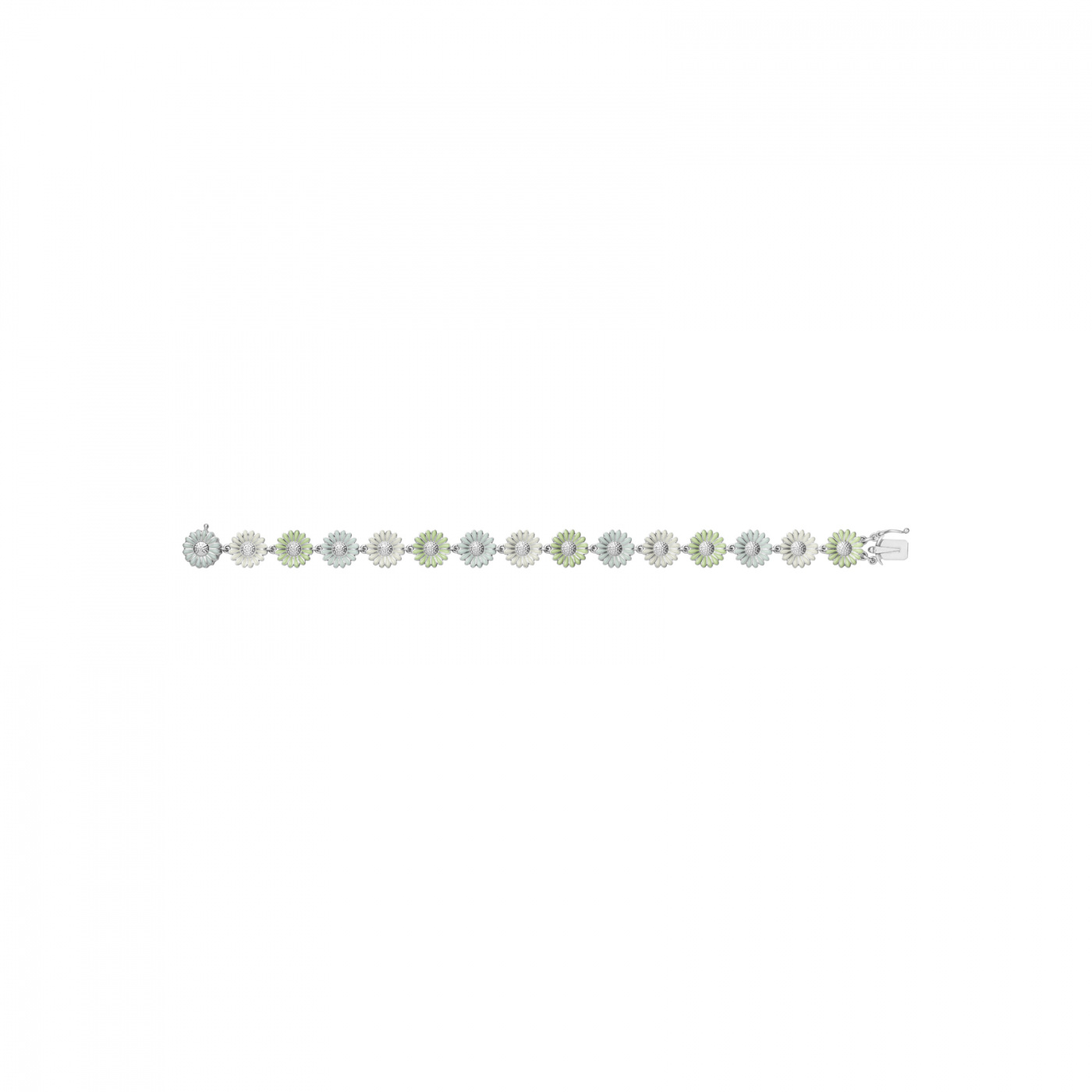 DAISY Armbanden (Zilver) GREEN ENAMEL