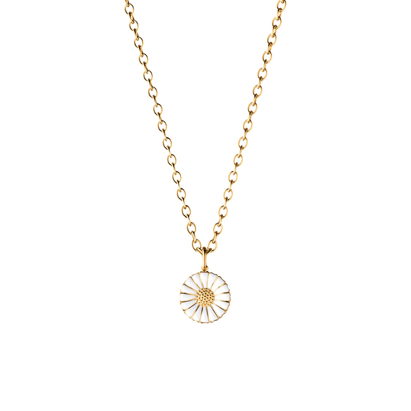 DAISY Hanger Zilver vergoud WHITE ENAMEL 11 MM