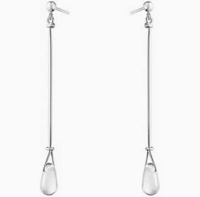 VIVIANNA TORUN Long Earrings Silver Rock crystal