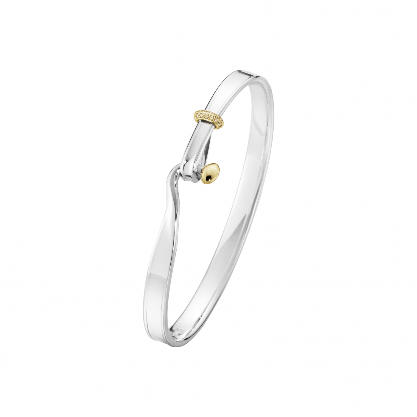 TORUN BANGLE Champagne Diamond 0.08 CT Gold/Silver