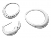 Offspring Earrings medium 0,08ct Silver Offspring Earrings medium 0,08ct Silver