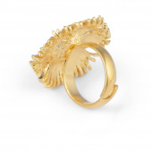 Gatsby big stone ring goud