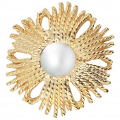 Gatsby big Pearl ring goud