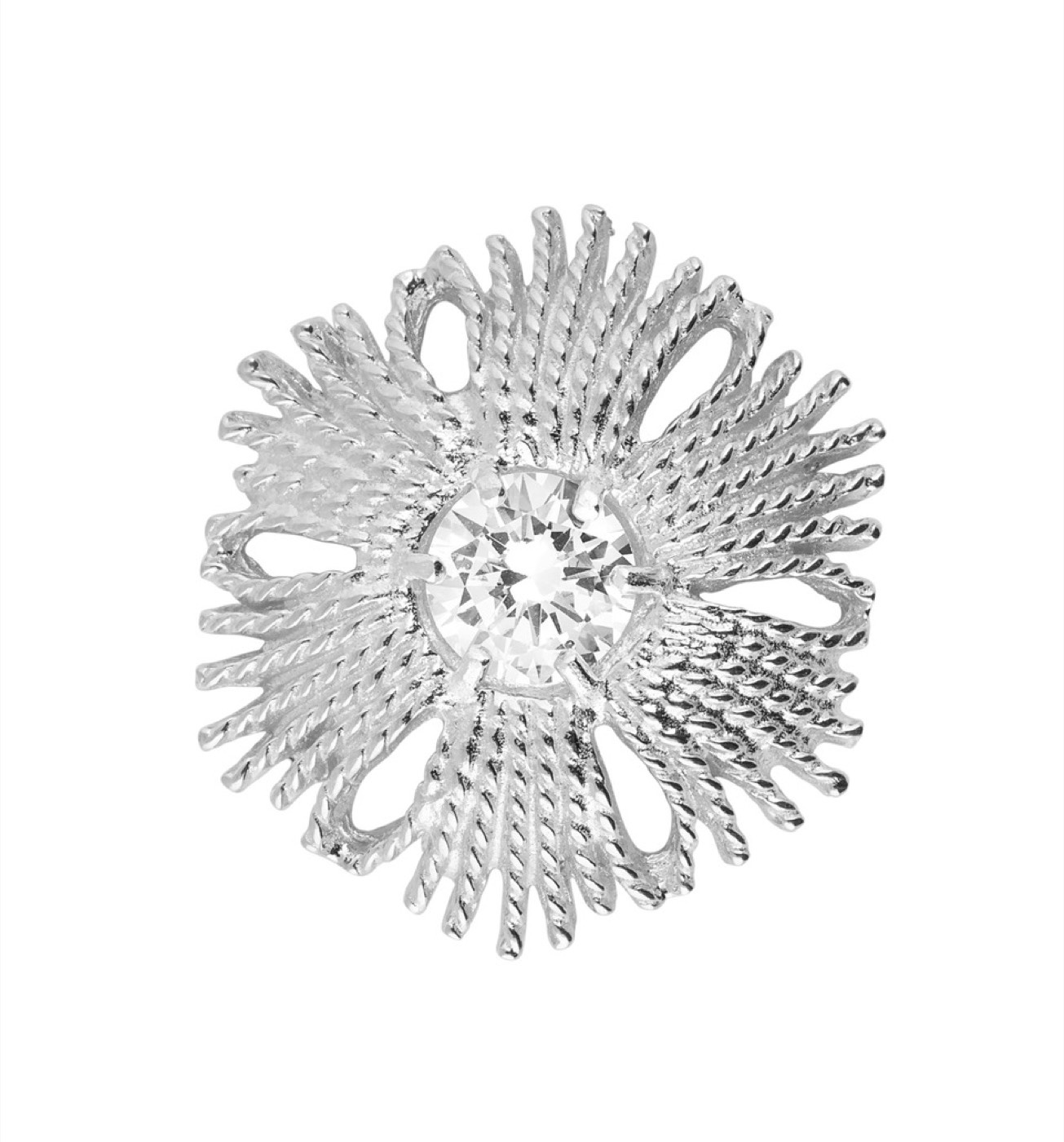 Gatsby stone brosch/pendant Zilver