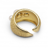 Pearl bubble ring goud