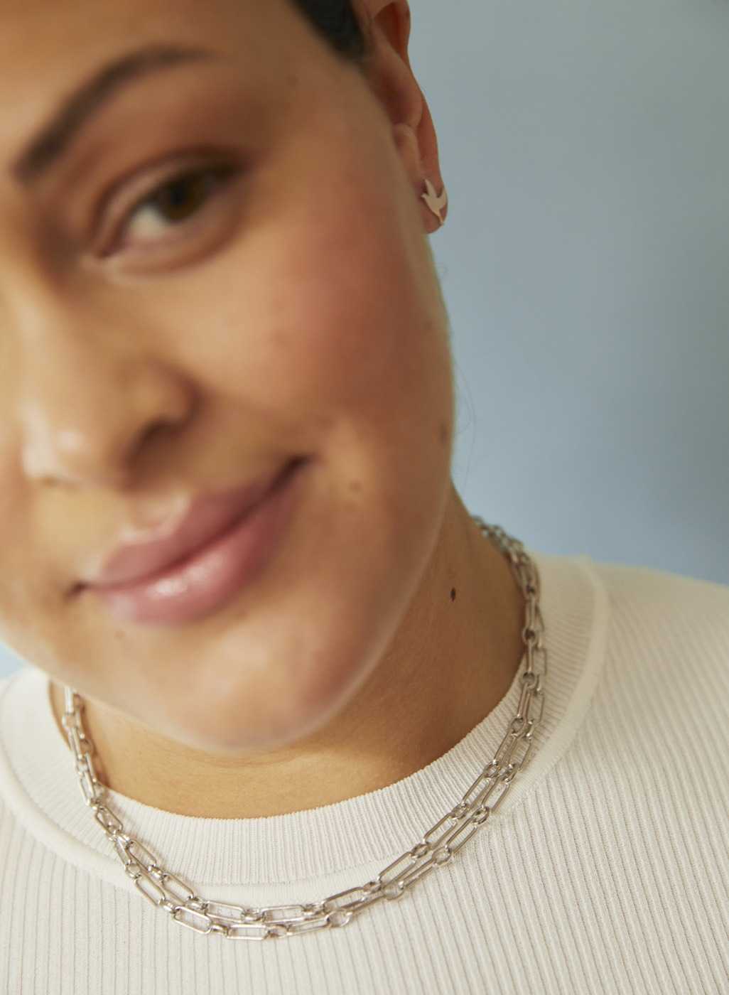 Globe clip neck Zilver 50 cm