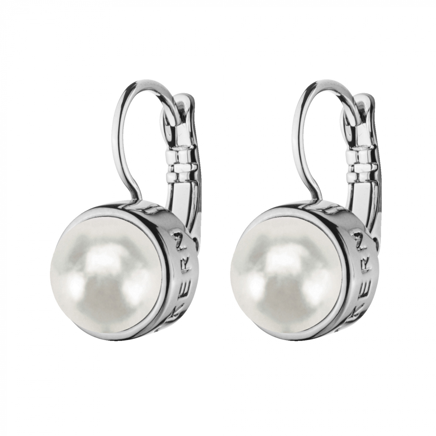 LULU Zilver WHITE PEARL Oorbel