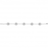 DAISY Armbanden Zilver RH WHITE ENAMEL 5X11 MM DAISY 18.5 cm