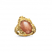 Goddess ring Sunstone (goud)