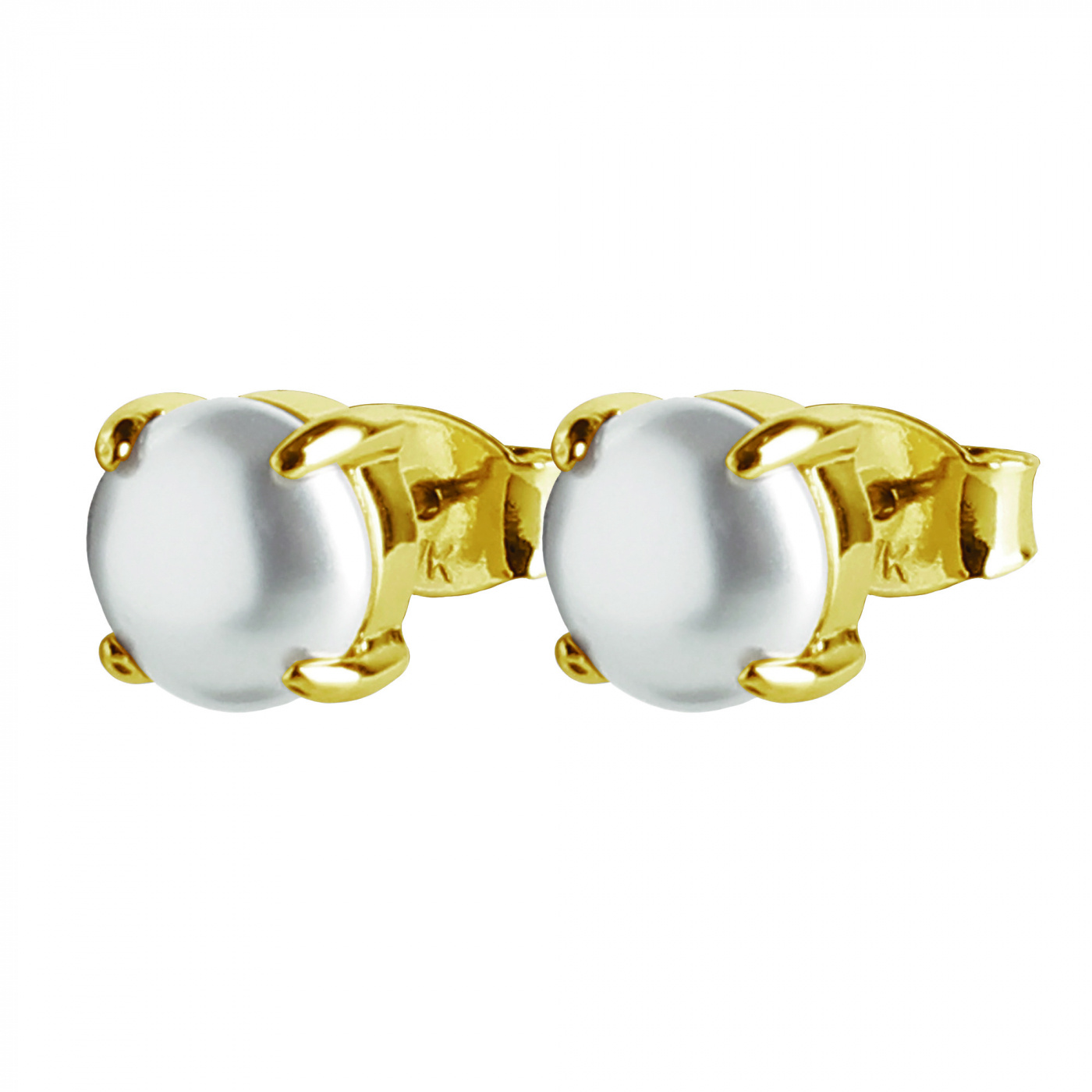 MITZI Goud WHITE PEARL Oorbel