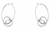 FORGET-ME-KNOT, Torun Hoop Earrings Silver FORGET-ME-KNOT, Torun Hoop Earrings Silver