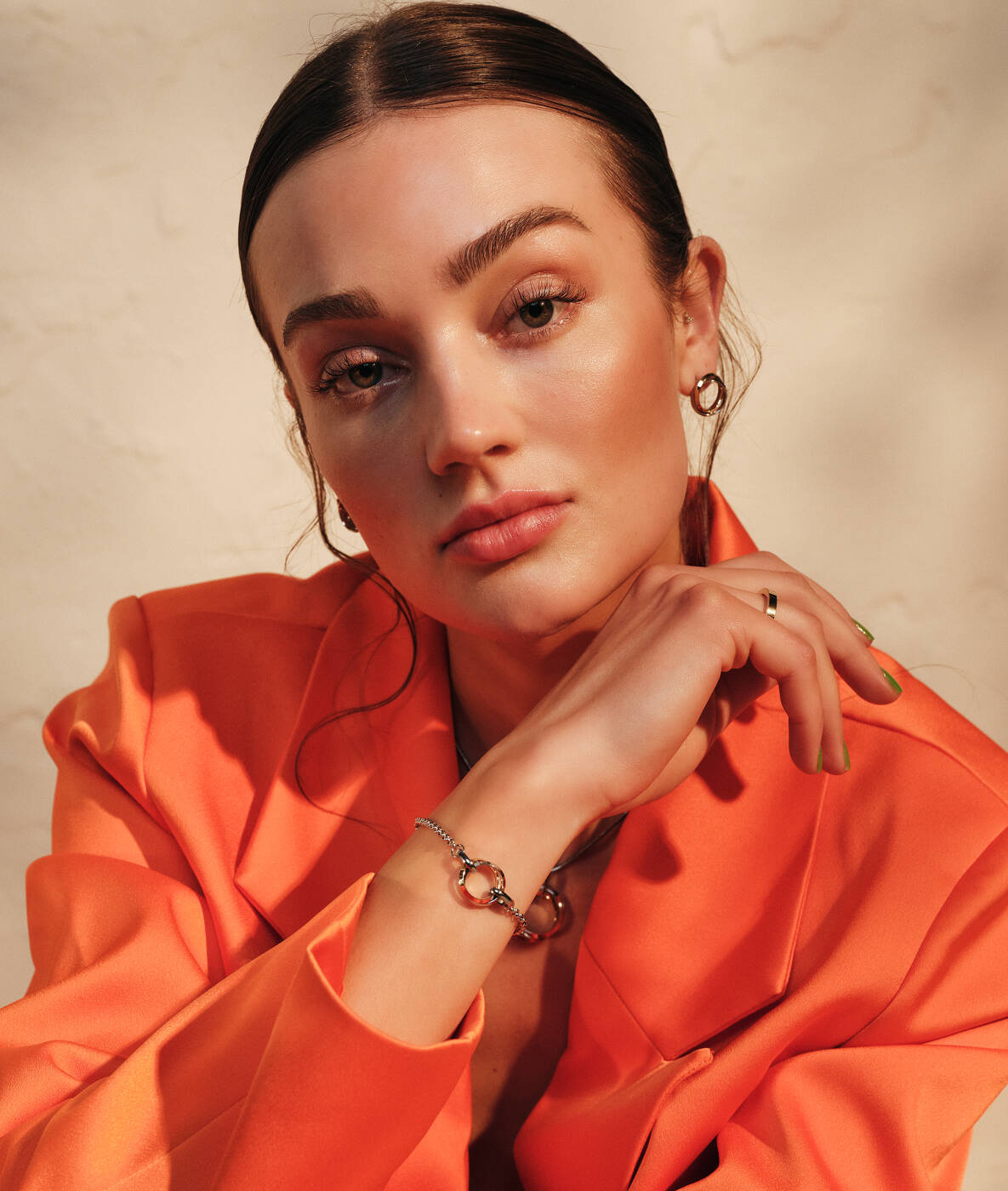 CAROLIN Oorbellen Rose/Staal