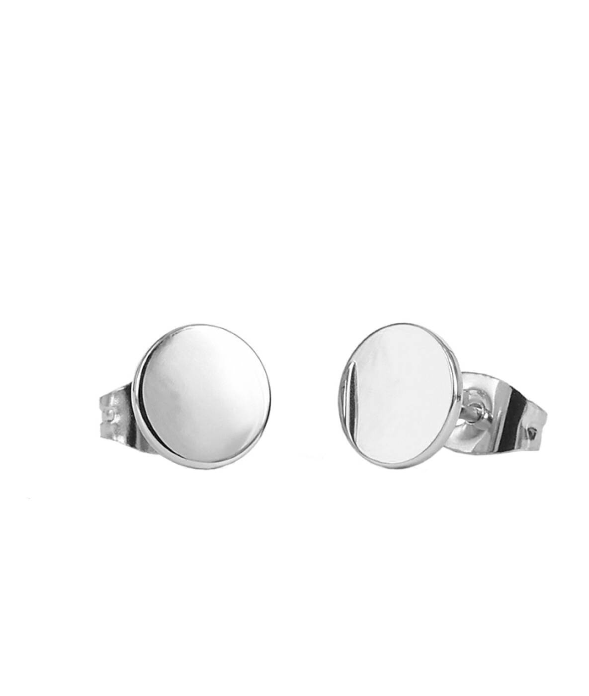 LINA Stud Blank Oorbellen Staal