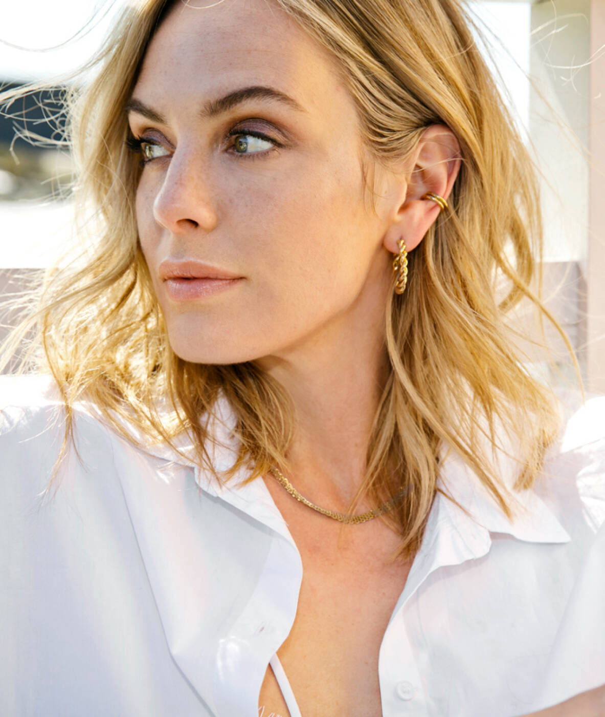 TWIST Single Oorbellen Staal