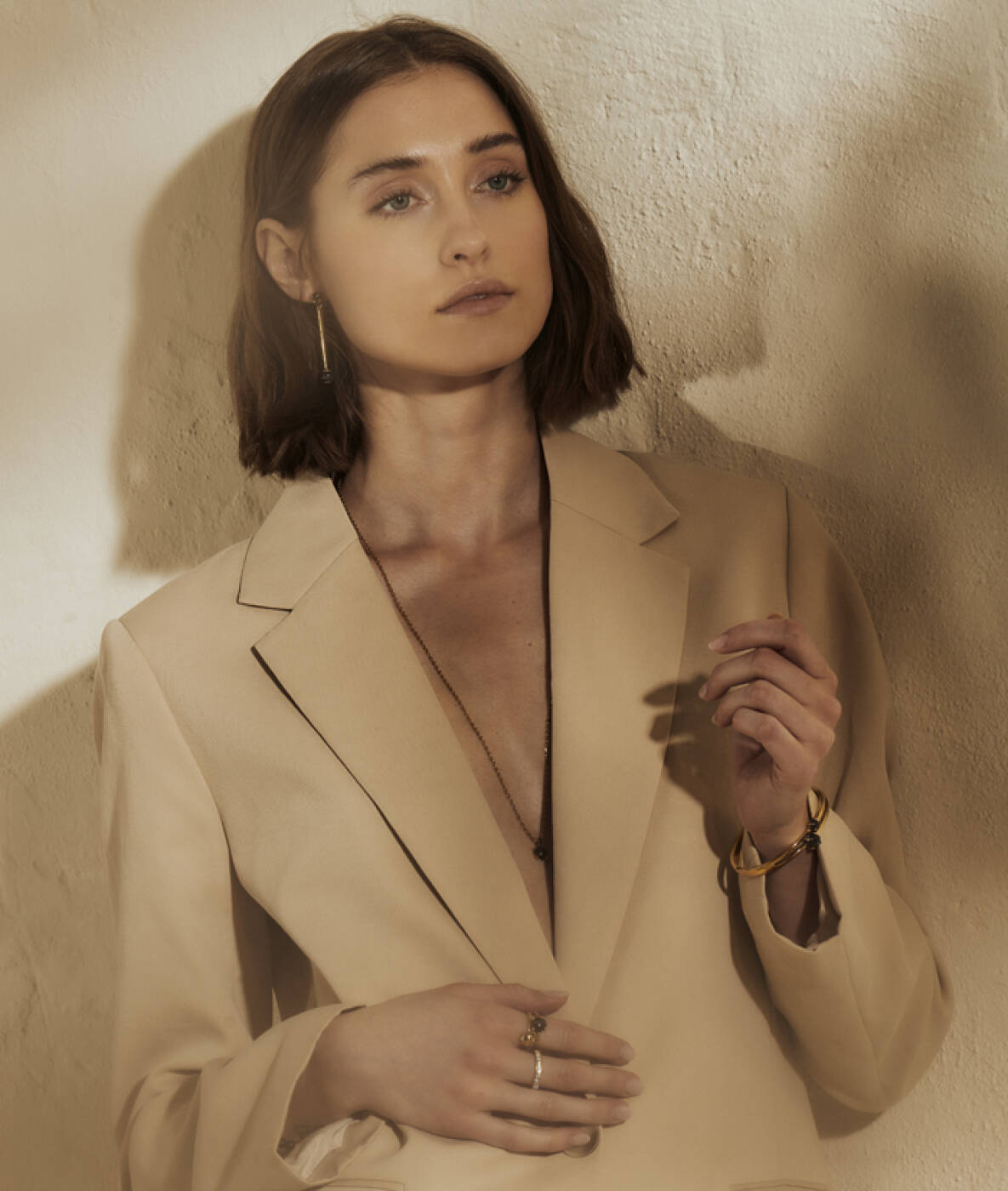 VICTORIA Long Kettingen Goud/Gray