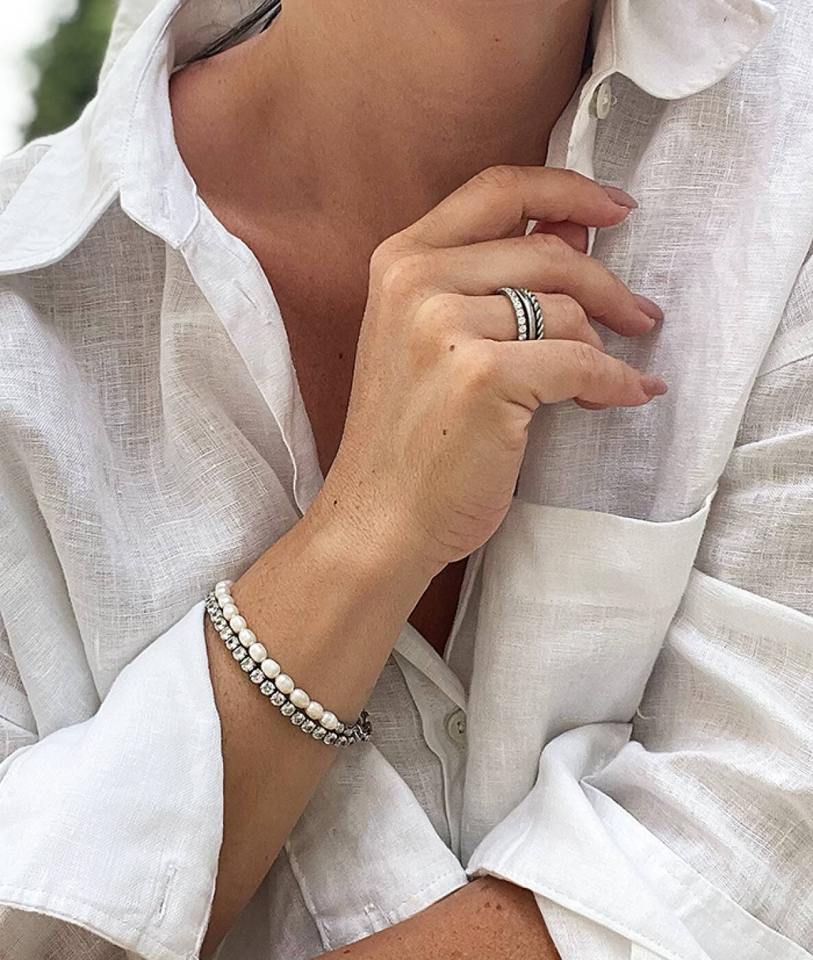 GLIMRA 4mm Armbanden Staal/Kristal