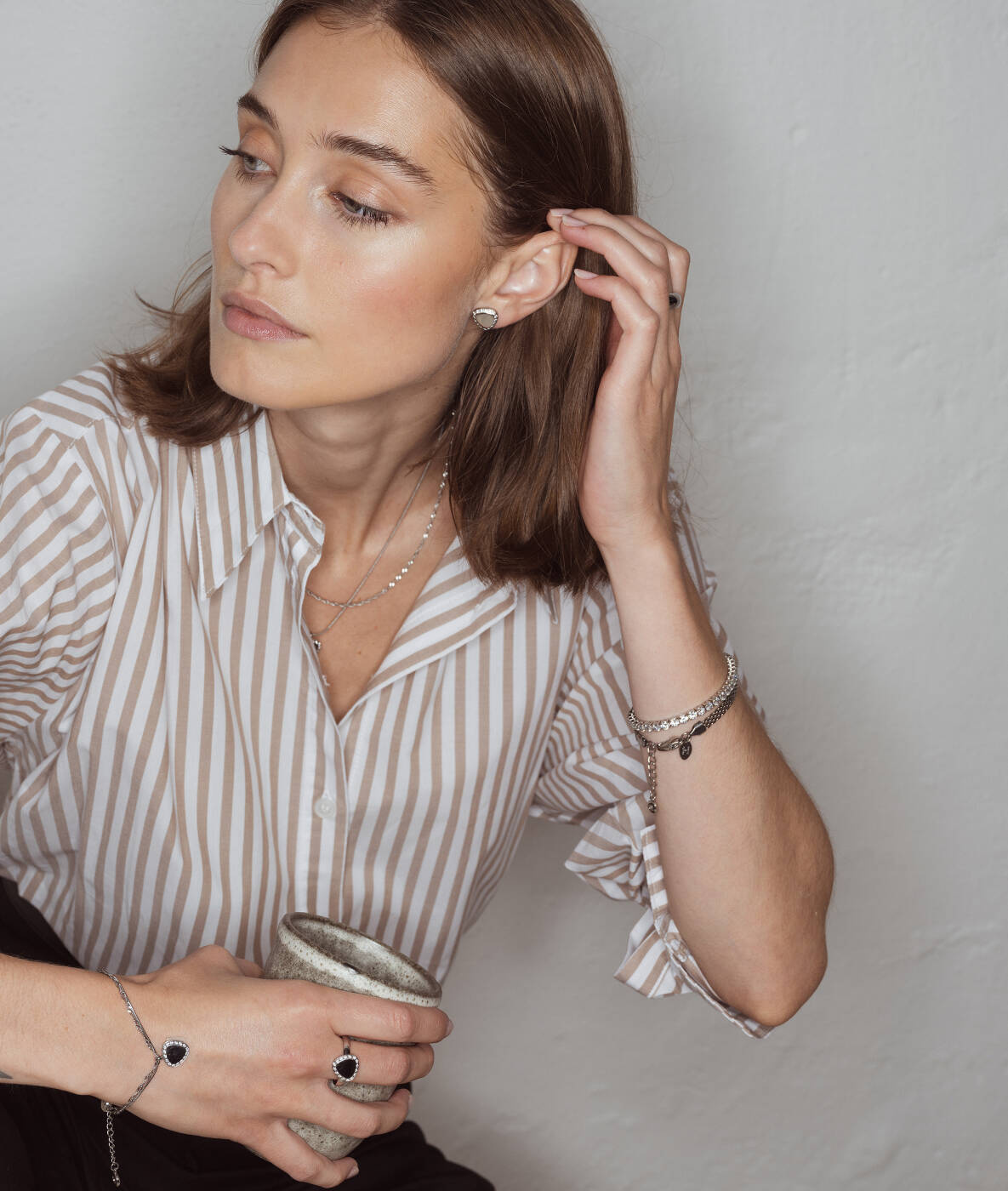 GLIMRA 4mm Armbanden Staal/Kristal