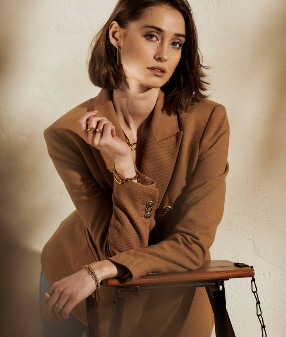 GLIMRA 4mm Armbanden Goud/Kristal