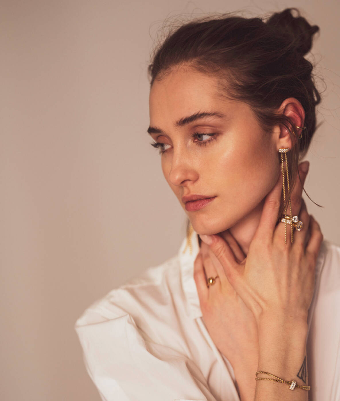 CLARISSA Long Oorbellen Goud