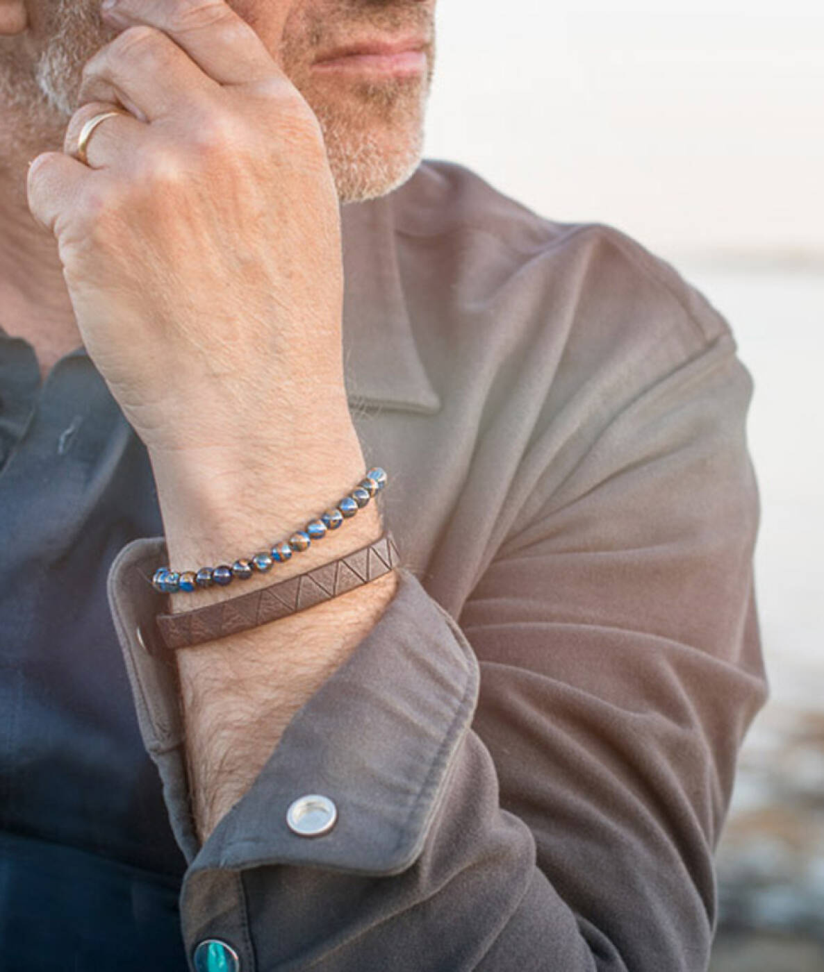 MORRIS (6 mm) Armbanden Sky