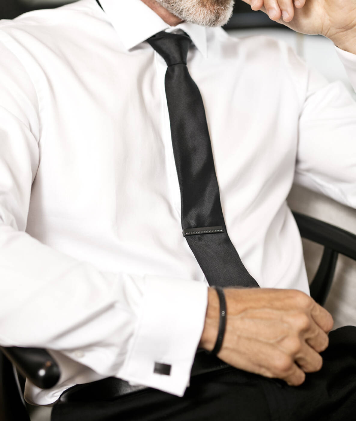 MOLTAS Stone slipsnål zwart/zwart