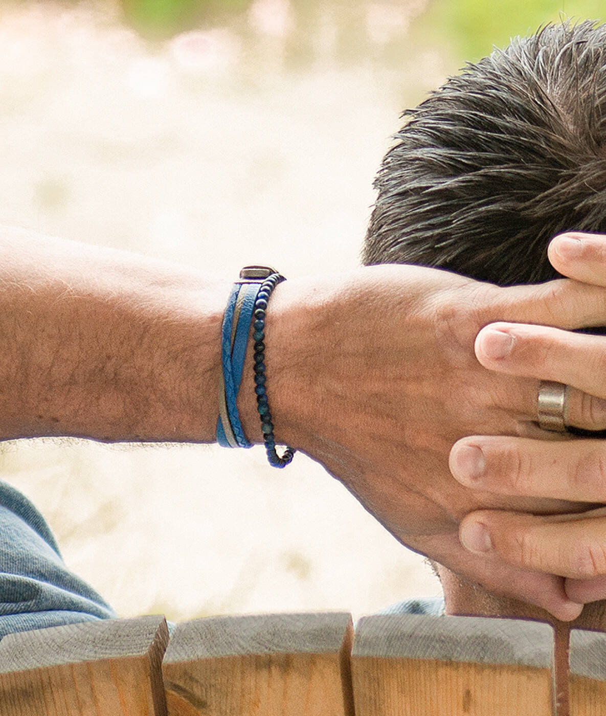 FELIX (Vegan) Armbanden blauw/Beige