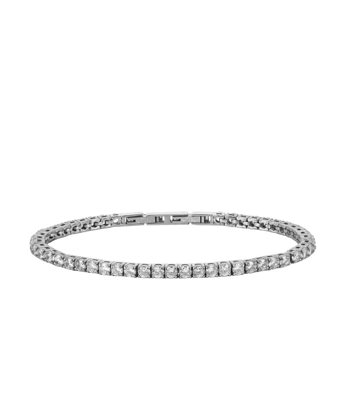 GLIMRA 3mm Armbanden Staal/Kristal