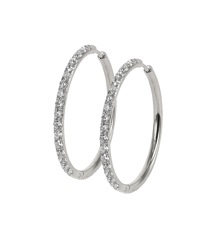 LUCY 35 mm Oorbel Stål