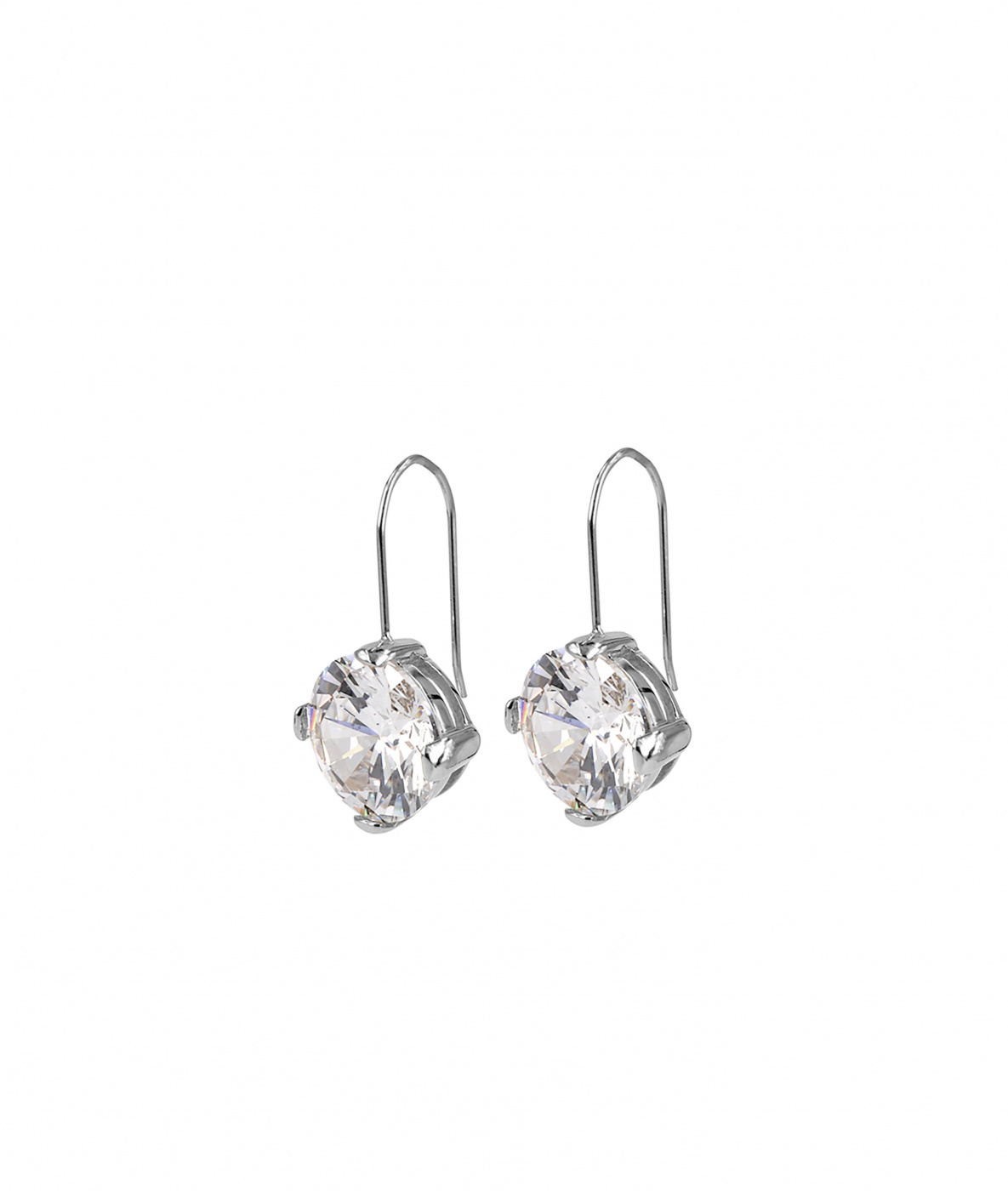 FRIDA Short Oorbel Stål/Vit