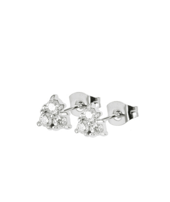 MAYA Crystal Earrings Silver