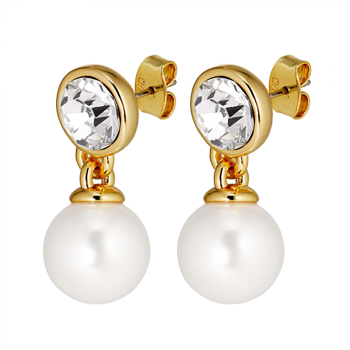 NETTE Goud CRYSTAL/WHITE PEARL