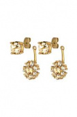 FLOSS SG GOLDEN_CRYSTAL Earrings Gold FLOSS SG GOLDEN_CRYSTAL Earrings Gold