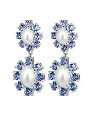 LINA SS LIGHT SAPPHIRE / CRYSTAL Earrings