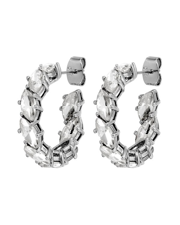 TAMARIN SS CRYSTAL EARRINGS SILVER