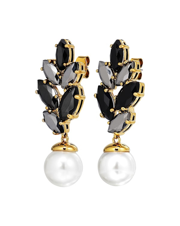 BALETE SG BLACK_WHITE PEARL EARRINGS GOLD