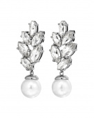 BALETE SS CRYSTAL_WHITE PEARL EARRINGS SILVER BALETE SS CRYSTAL_WHITE PEARL EARRINGS SILVER