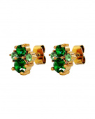 BILLIS SG GREEN MIX EARRINGS GOLD BILLIS SG GREEN MIX EARRINGS GOLD