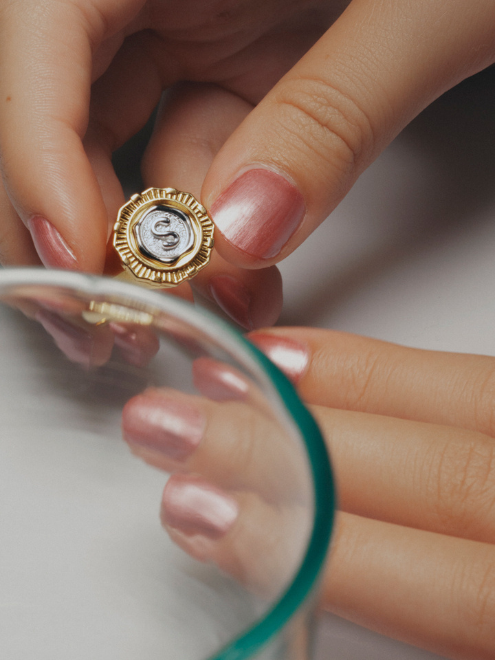 Moss Ring Goldplated Silver
