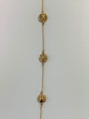 Uppland Armbanden 3 blommor goud 17+1 cm