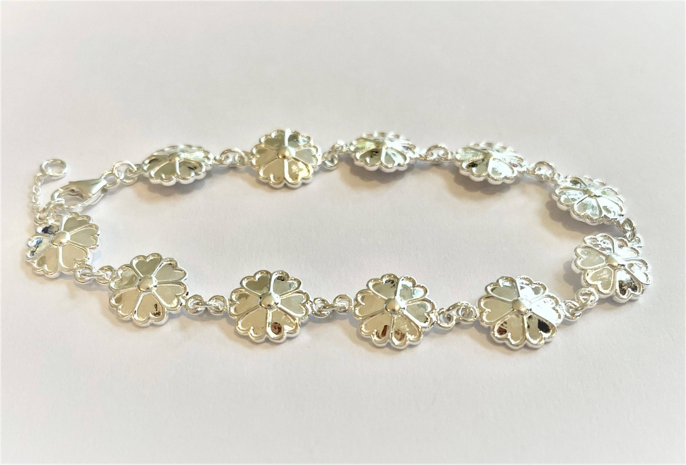 Uppland Armbanden 10 blommor Zilver 18+1 cm
