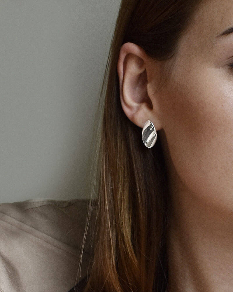 Aqua small Oorbel Zilver