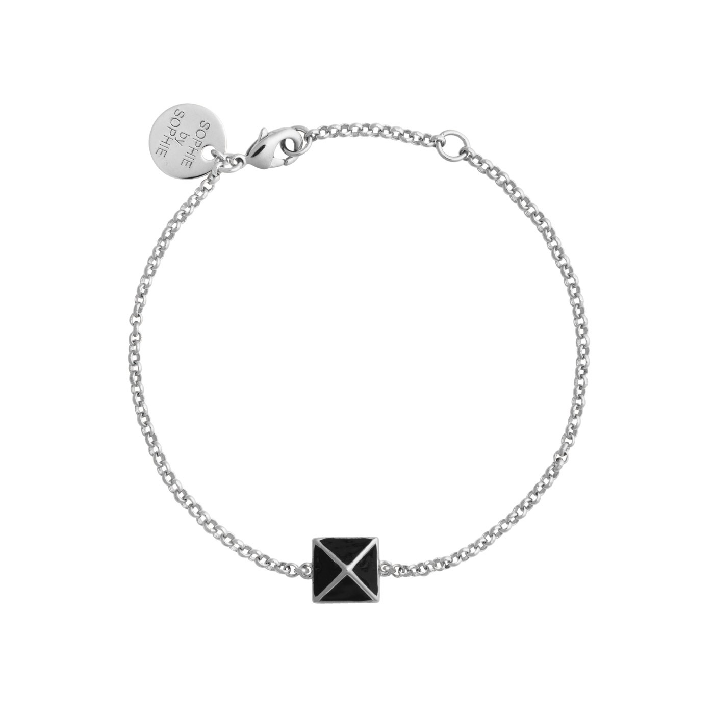 Enamel pyramid one stud Armbanden