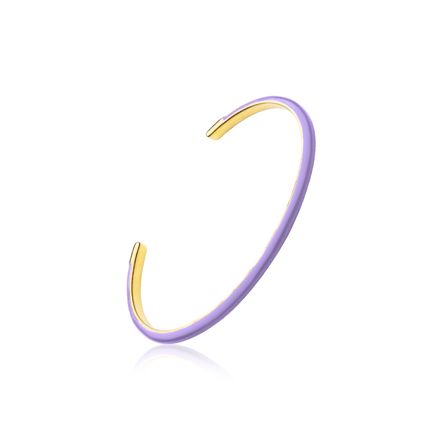 Enamel cuff purple (Goud)