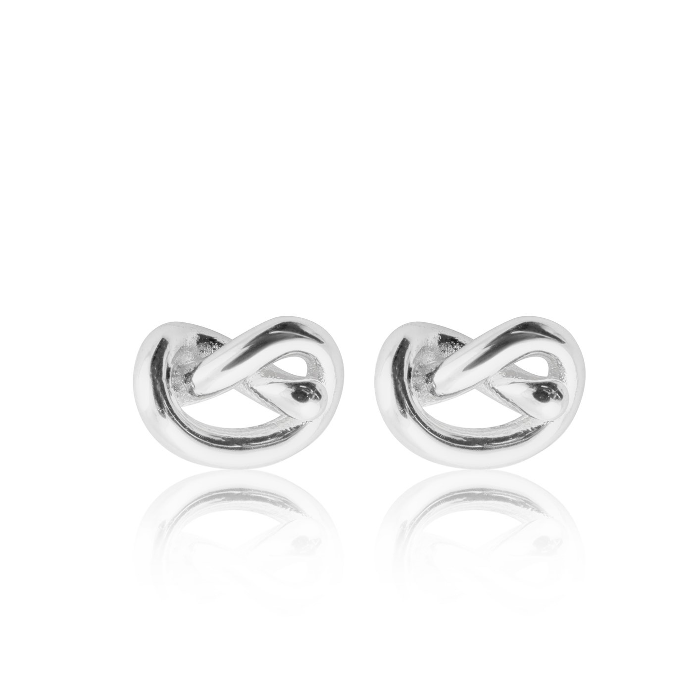 Knot Studs Oorbel (Zilver)