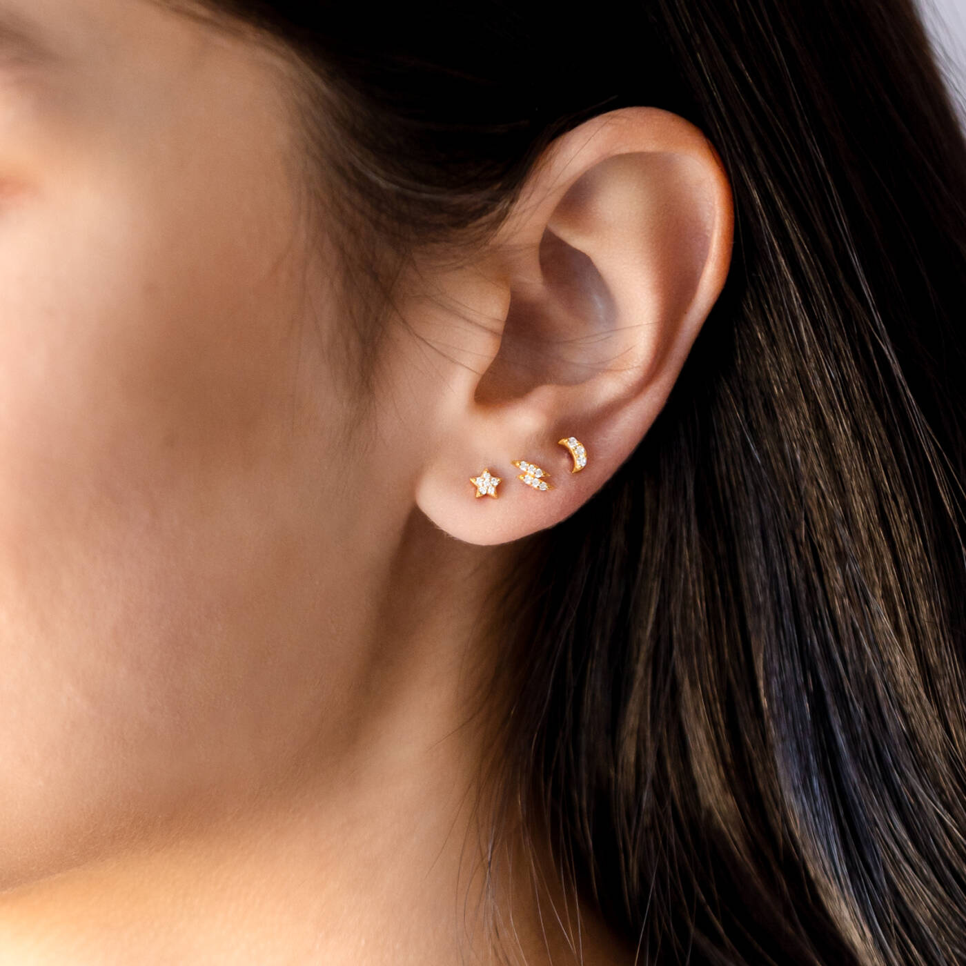 Mini Oorbel Collection Cosmos Gold